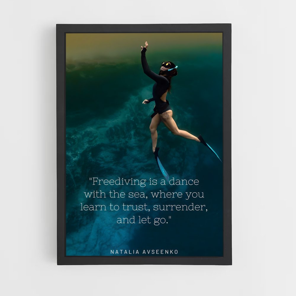 Poster Surfing the Depths – affiche Plongée en apnée (vue 2)